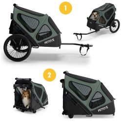 2-in-1 Fahrradanhänger für Hunde GGBIKE