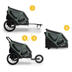 4in1 Hundebuggy und Fahrradanhänger GGBIKE